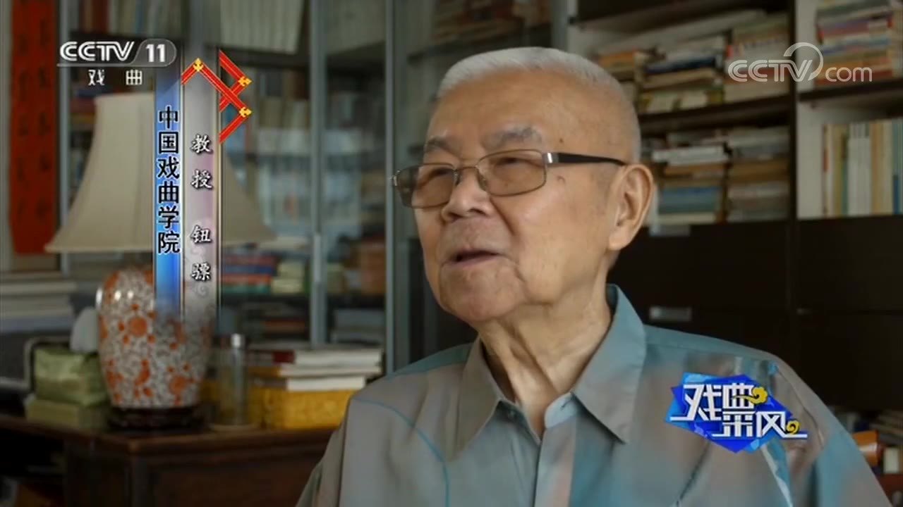 央视《戏曲采风》专题片《记忆 钮骠》(上)中的钮骠访谈画面